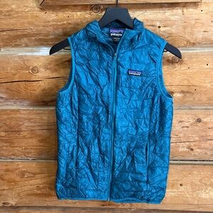 Patagonia Teal Quilted Packable Vest Small Women's